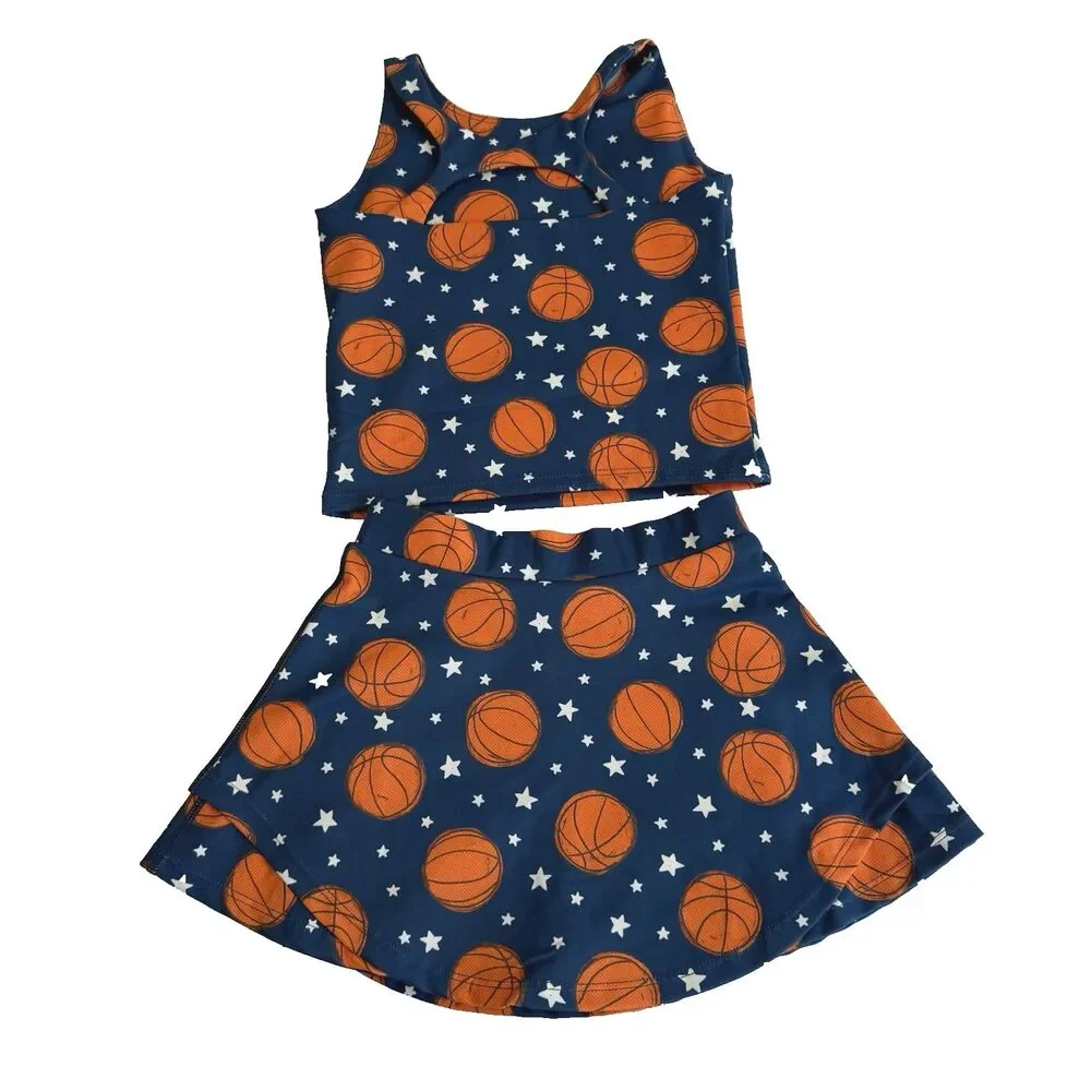 Sweet Honey Girls Sz 5 Basketball Skort Set Top Skort Tank Stretch Bball Cheer